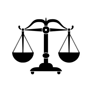 Scales of Justice Icon - Vector Illustration