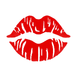 Red Lips Silhouette - Kiss Icon
