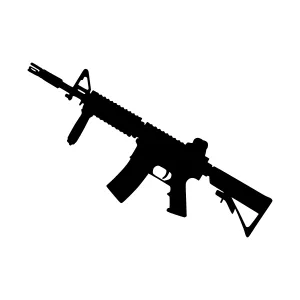 Black Rifle Silhouette Vector Illustration