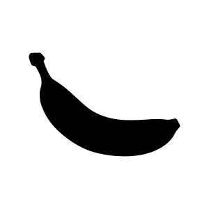 Banana Silhouette Vector Icon