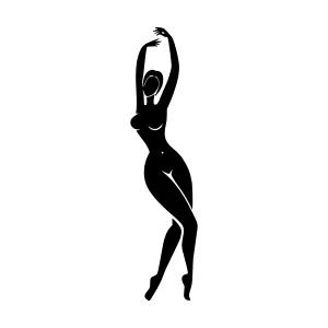 Silhouette Dancer - Elegant Black Figure