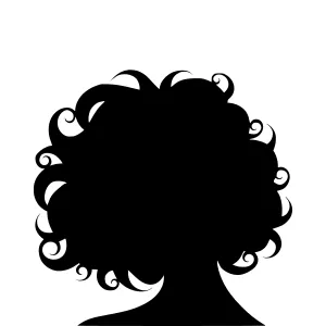 Black Hair Silhouette - Voluminous Afro Design