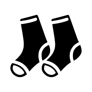 Black Sock Silhouette Icons