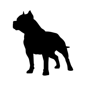Black Silhouette Dog - American Pit Bull Terrier