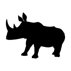 Silhouette Rhino Vector Graphic