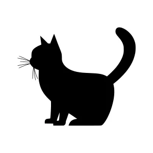 Black Cat Silhouette Vector Illustration