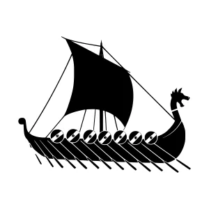 Viking Longship Silhouette