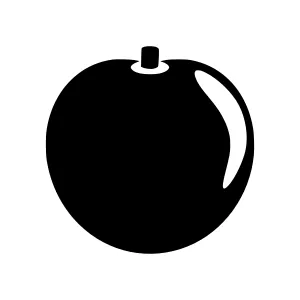 Black Citrus Fruit Icon - Vector Illustration