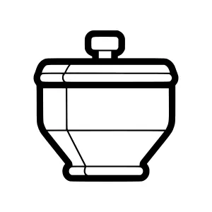 Minimalist Jar Icon - Vector Illustration