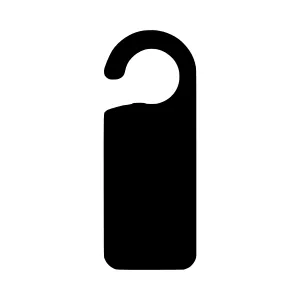 Door Hanger Icon - Simple Black Silhouette