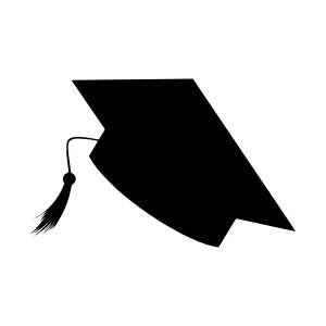 Black Graduation Cap Silhouette
