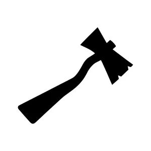 Black Axe Silhouette Vector Icon