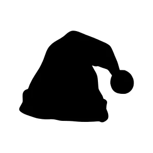 Black Santa Hat Silhouette