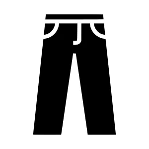 Black Jeans Icon - Vector Illustration