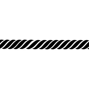 Black Rope Border - Minimalist Design Element