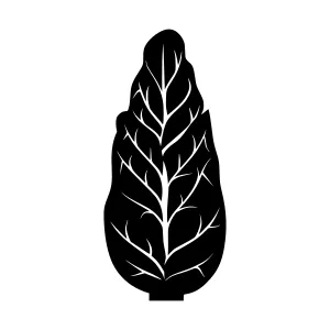 Black Leaf Silhouette Vector Illustration