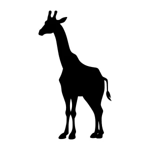 Silhouette Giraffe - Minimalist Vector Graphic