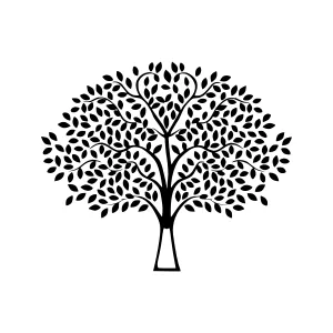 Black Tree Silhouette Vector Illustration