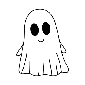 Cute Cartoon Ghost Illustration
