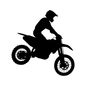 Silhouette Motorcycle Rider Offroad