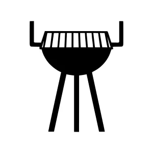 Grill Icon - Black Silhouette