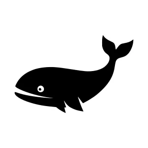 Black Whale Silhouette Icon