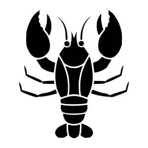 Black Lobster Silhouette Icon
