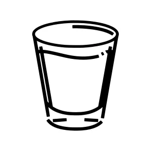Simple Glass Icon - Black Outline