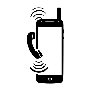 Smartphone Call Icon - Vector Illustration