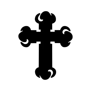 Black Cross Icon - Simple Christian Symbol
