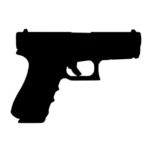 Silhouette Gun Vector Illustration