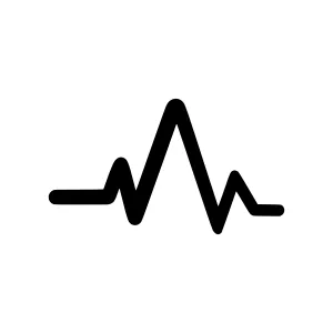 Heart Rate Monitor Icon - Line Art Vector