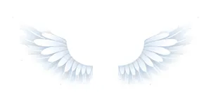 White Angel Wings - Minimalist Design
