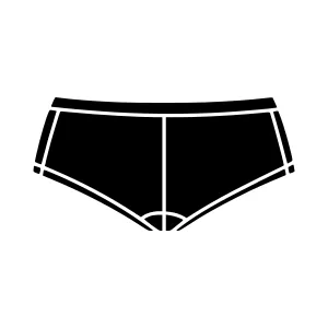 Black Briefs Silhouette Icon