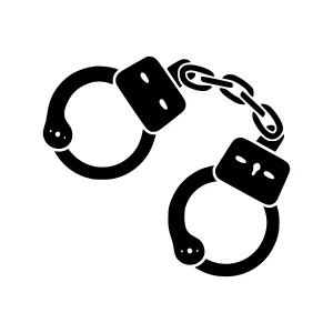 Black Handcuffs Silhouette