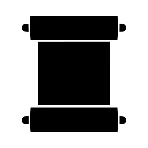 Black Scroll Icon - Vector Illustration