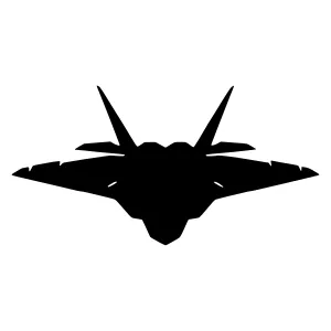 Jet Fighter Silhouette Vector Illustration