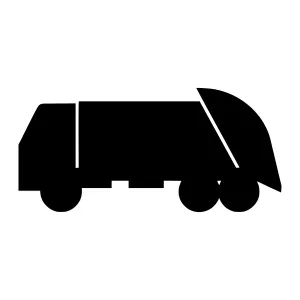 Black Truck Icon - Simple Vector Illustration