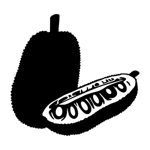 Black Silhouette Hot Dog Illustration