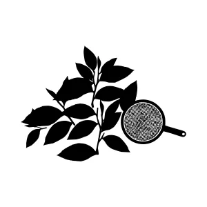 Black Branch & Strainer Silhouette