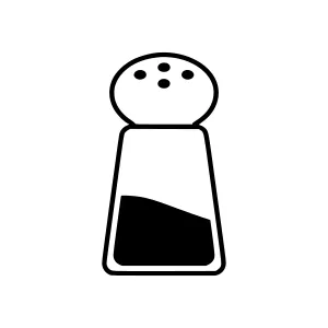 Salt Shaker Icon - Minimalist Black & White