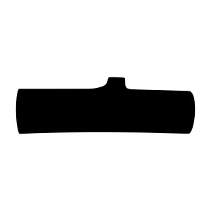 Minimalist Black Tube Icon - Vector Illustration