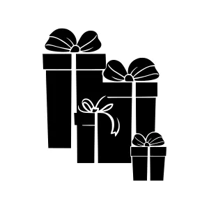 Black Gift Boxes Silhouette Collection