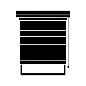 Black Blind Silhouette Icon