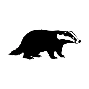 Black Badger Silhouette Vector Illustration