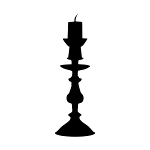 Black Candle Holder Silhouette