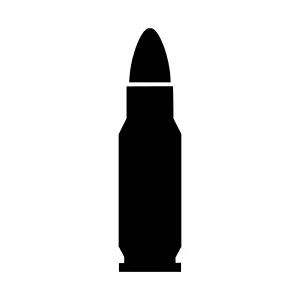 Black Bullet Silhouette Icon