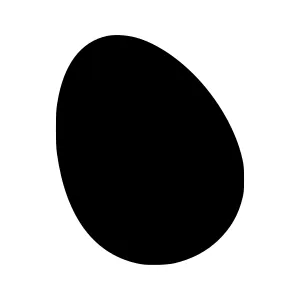 Black Oval Shape Vector Icon