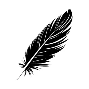 Black Feather Silhouette Vector