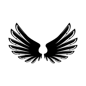 Black Wing Silhouette Vector Graphic